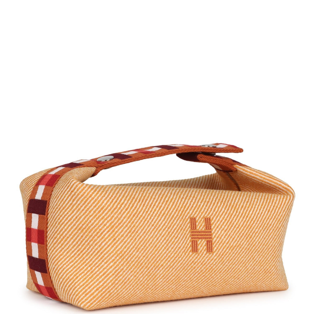 Bride A Brac Carre Case PM Fauve Merino Wool Palladium Hardware