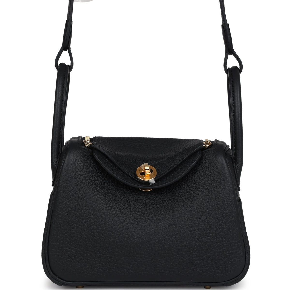Mini Lindy II Black Clemence Gold Hardware