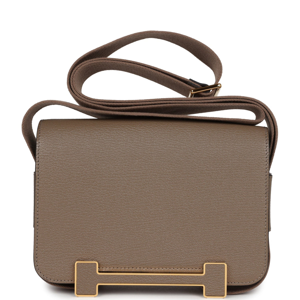 Geta Etoupe Chevre Gold Hardware