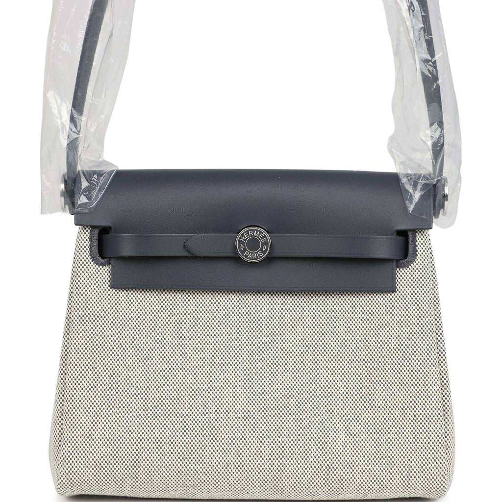 Herbag Zip 20 Mini Ecru وArdoise Toile H Canvas وArdoise Vache Hunter Palladium Hardware