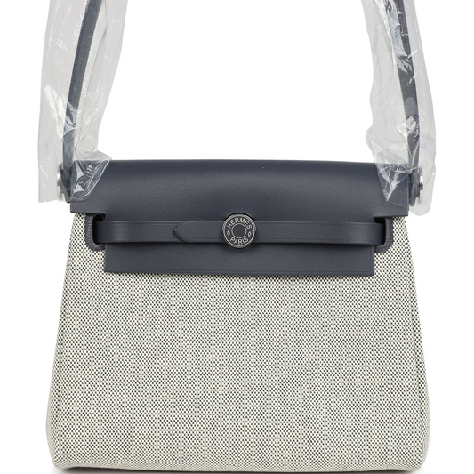 Herbag Zip 20 Mini Ecru وArdoise Toile H Canvas وArdoise Vache Hunter Palladium Hardware