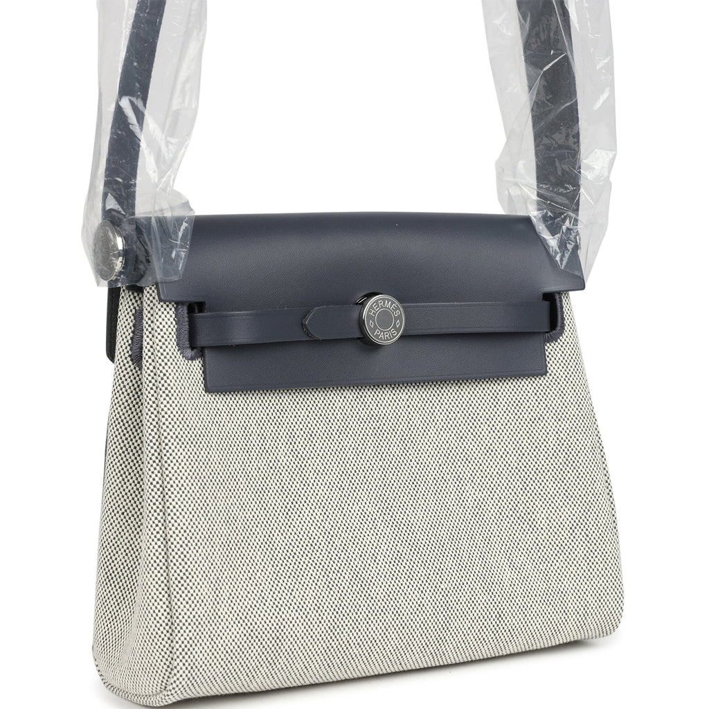 Herbag Zip 20 Mini Ecru وArdoise Toile H Canvas وArdoise Vache Hunter Palladium Hardware