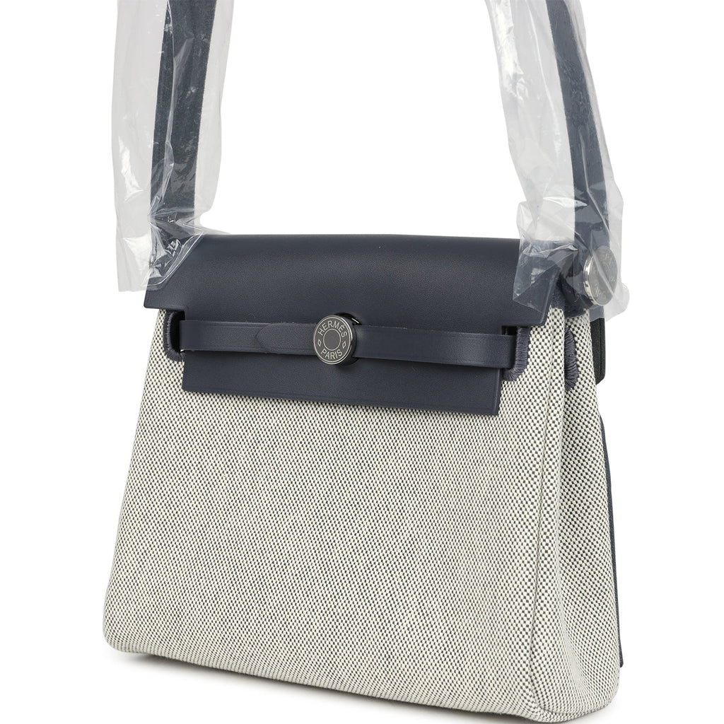 Herbag Zip 20 Mini Ecru وArdoise Toile H Canvas وArdoise Vache Hunter Palladium Hardware