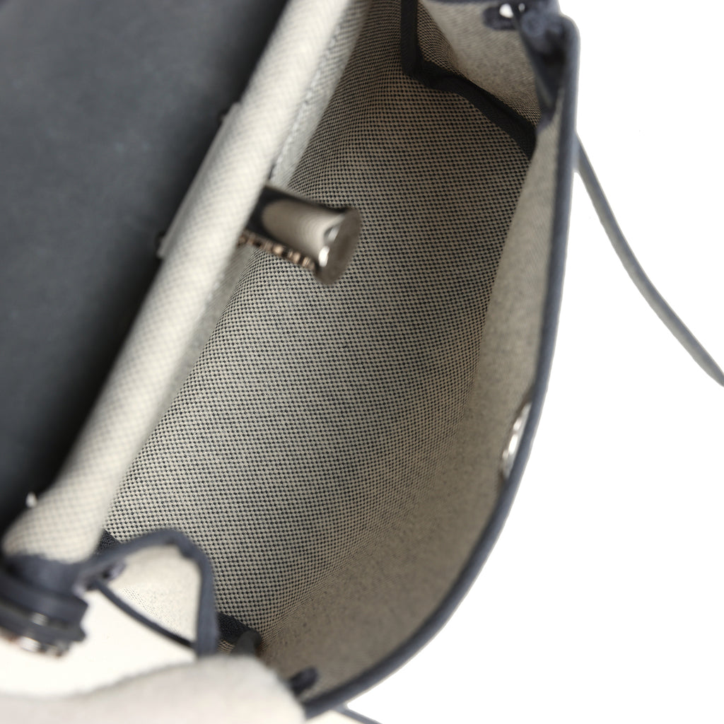 Herbag Zip 20 Mini Ecru وArdoise Toile H Canvas وArdoise Vache Hunter Palladium Hardware