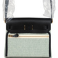 حقيبة Herbag Zip 20 ميني بلون إيكرو وأخضر موين من قماش Toile H وجلد Vache Hunter الأسود مع قطع معدنية من ذهب