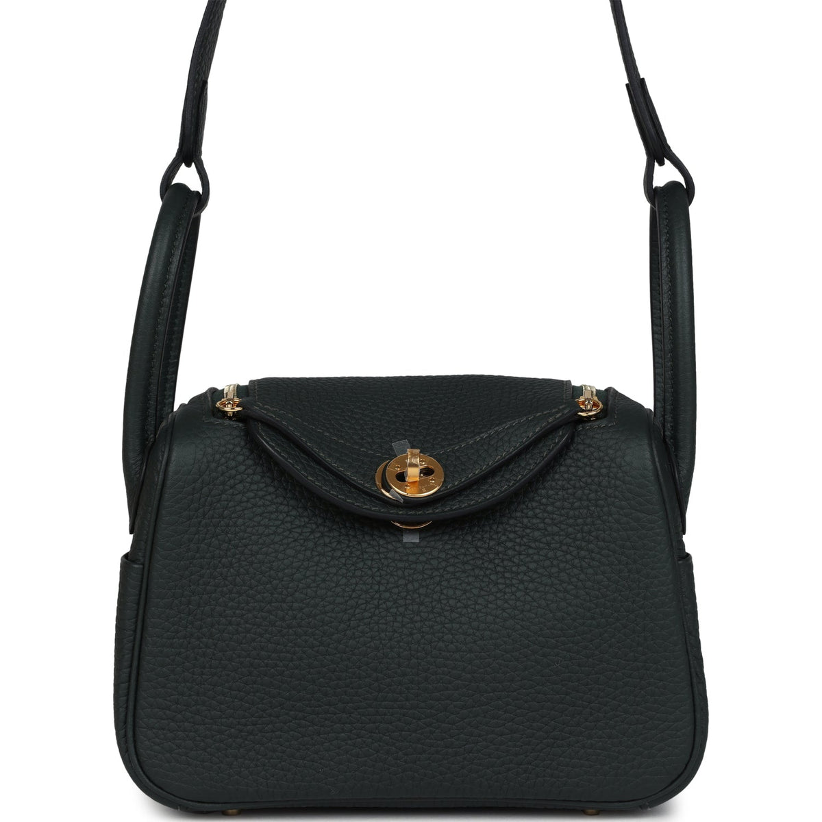 Mini Lindy II Vert Fonce Clemence Gold Hardware
