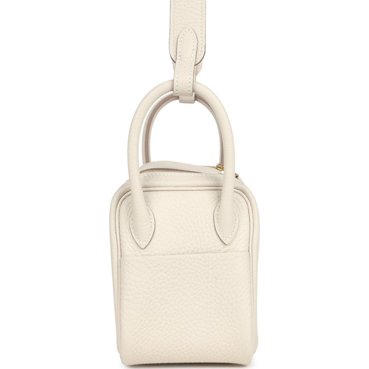 Mini Lindy II Craie Clemence Gold Hardware