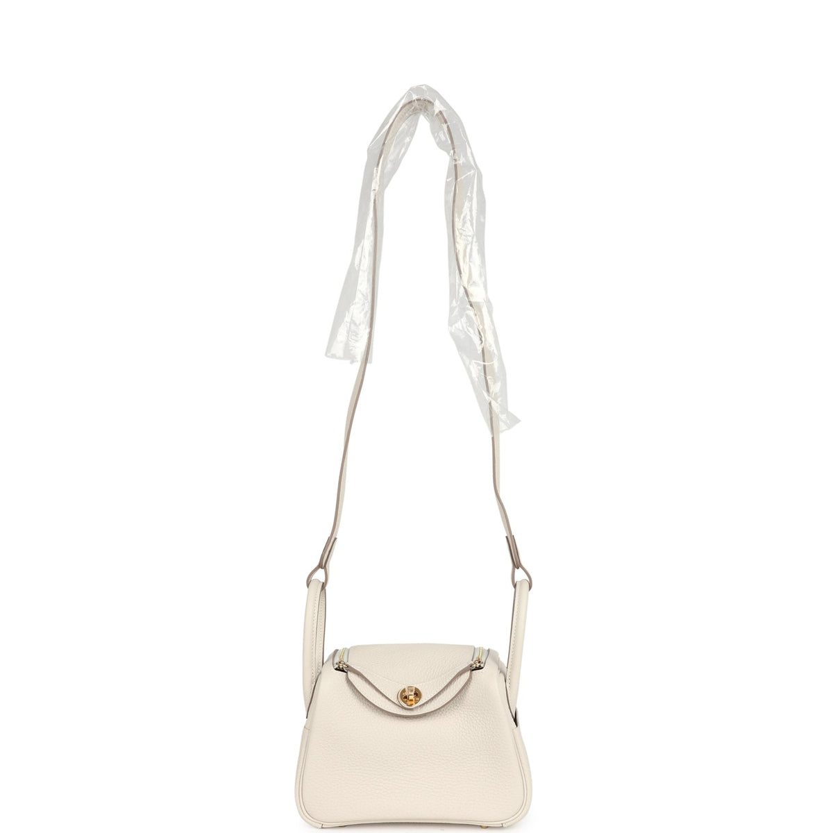 Mini Lindy II Craie Clemence Gold Hardware
