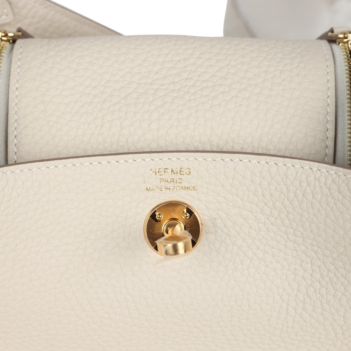 Mini Lindy II Craie Clemence Gold Hardware