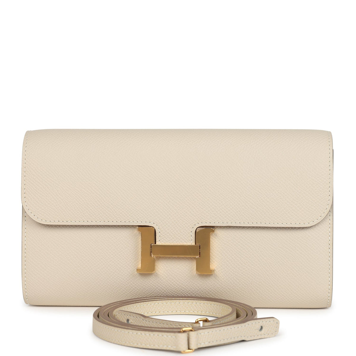 Constance To Go Wallet Craie Epsom Gold Hardware