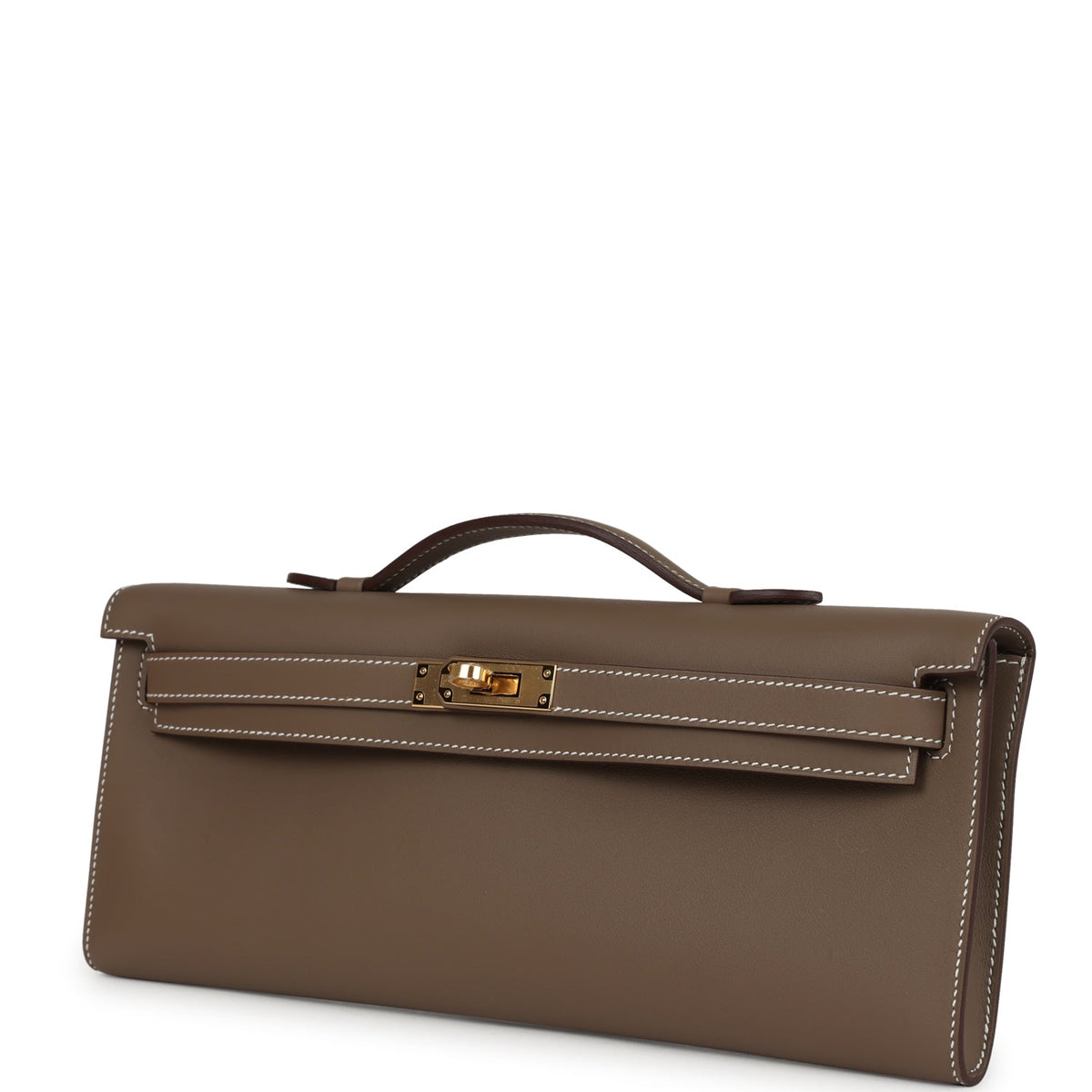 Kelly Cut Etoupe Swift Gold Hardware