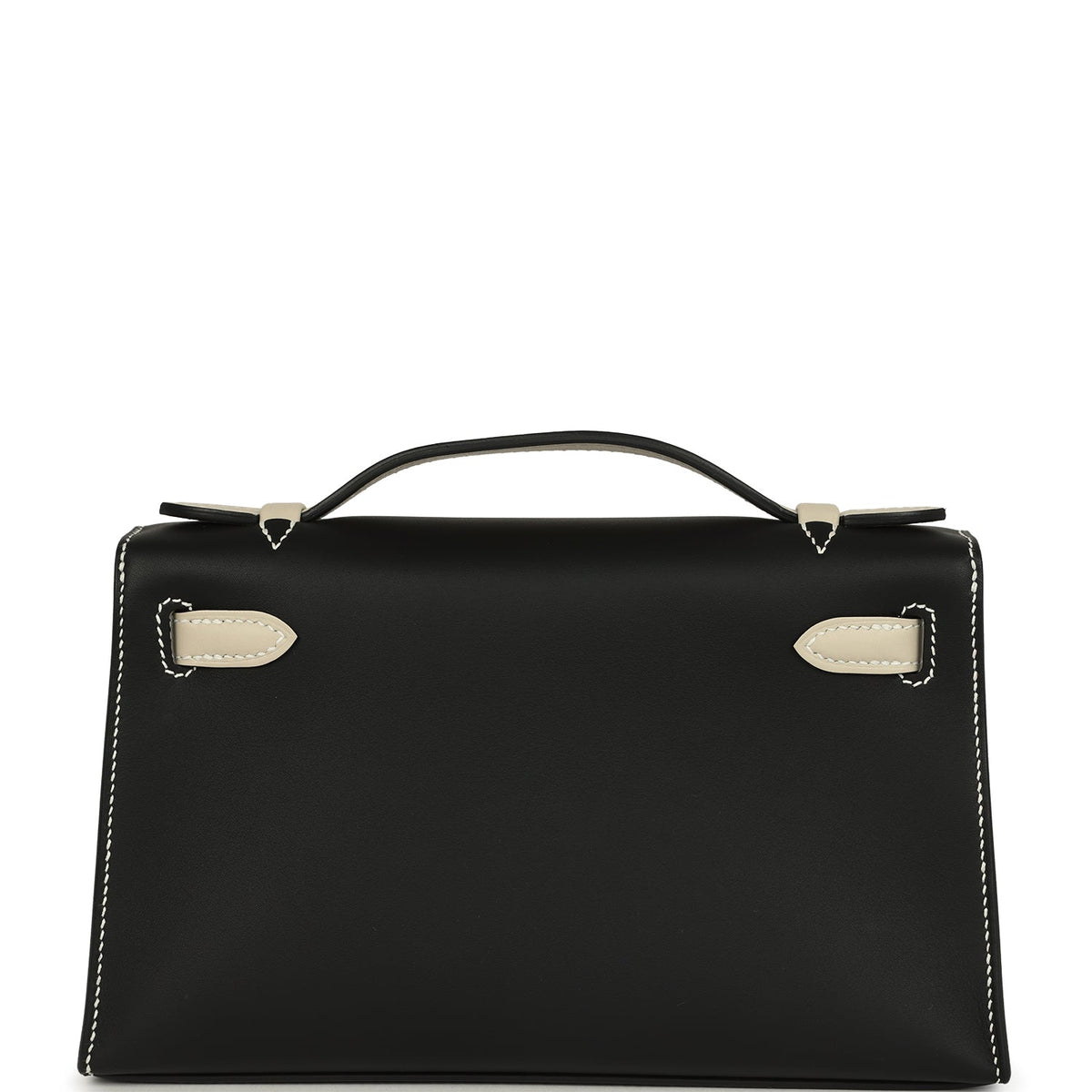Special Order (HSS) Kelly Pochette Black and Beton Swift Permabrass Hardware