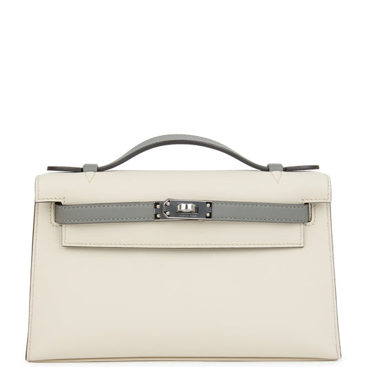 Special Order (HSS) Kelly Pochette Beton and Gris Meyer Swift Palladium Hardware