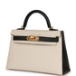 Special Order (HSS) Kelly Sellier 20 Craie and Black Epsom Gold Hardware