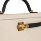 Special Order (HSS) Kelly Sellier 20 Craie and Black Epsom Gold Hardware