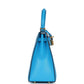 Kelly Sellier 25 Bleu Frida Chevre Gold Hardware