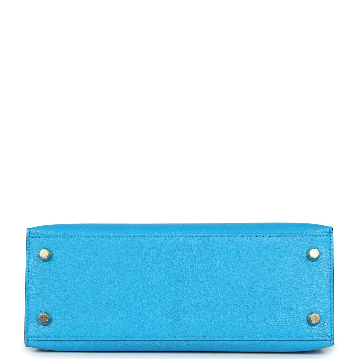 Kelly Sellier 25 Bleu Frida Chevre Gold Hardware