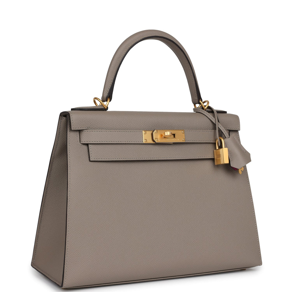 Special Order (HSS) Kelly Sellier 28 Gris Asphalte Verso Epsom Brushed Gold Hardware