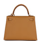 Kelly Sellier 28 Sesame Epsom Gold Hardware