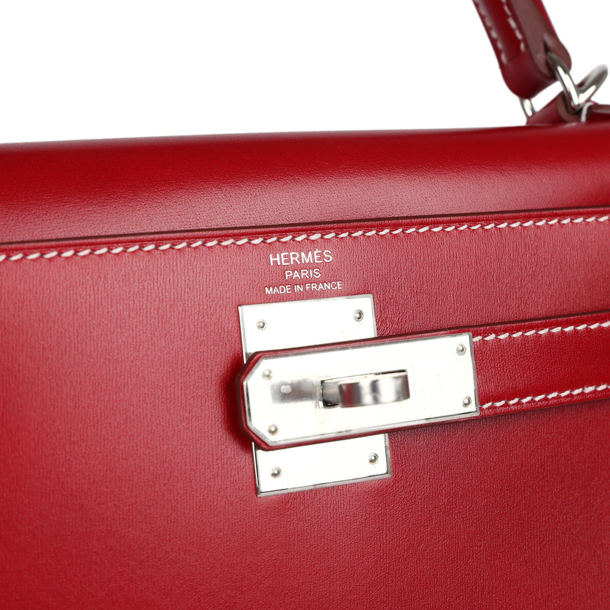 Kelly Sellier 28 Rouge Piment Box Palladium Hardware