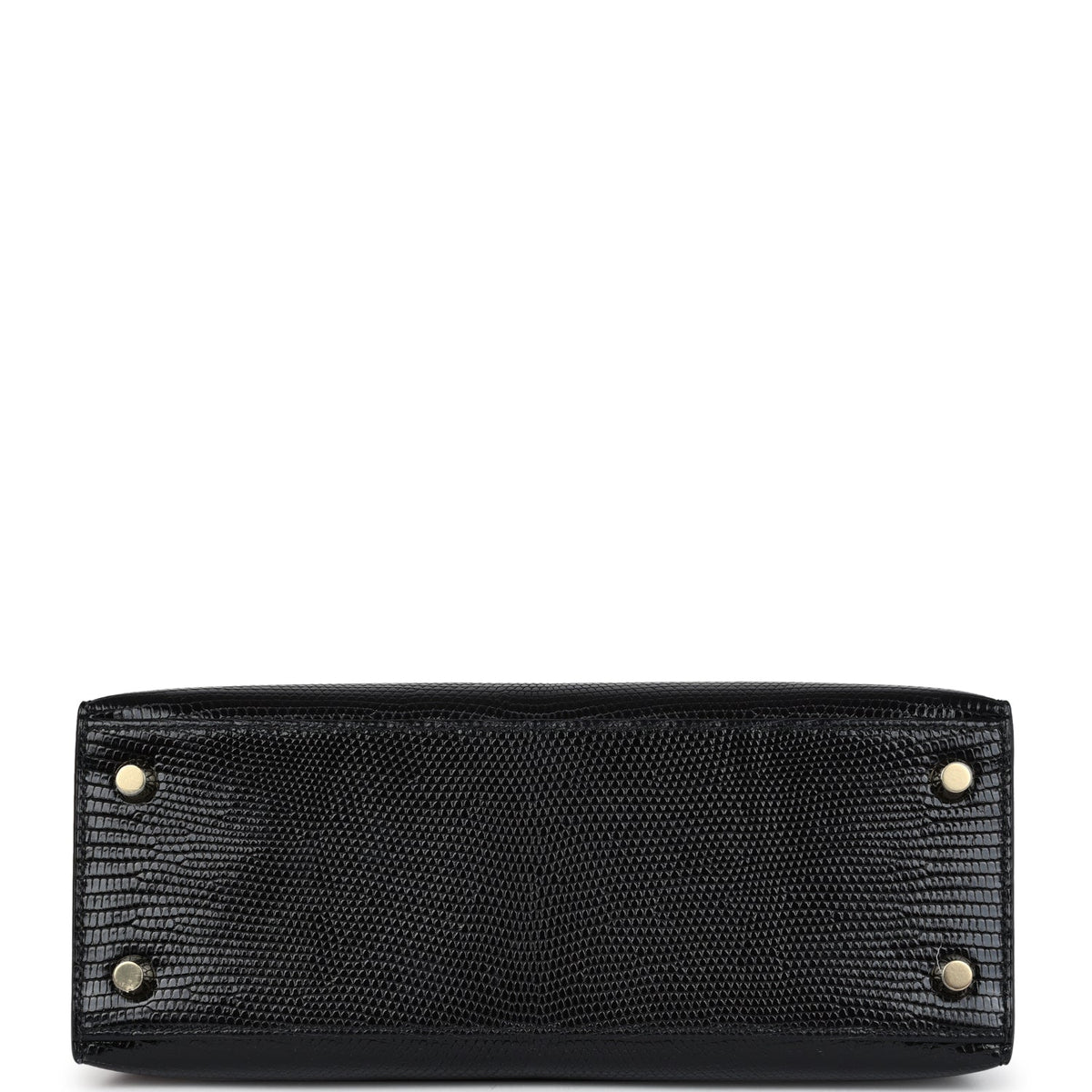 Kelly Sellier 25 Black Varanus Niloticus Lizard Gold Hardware