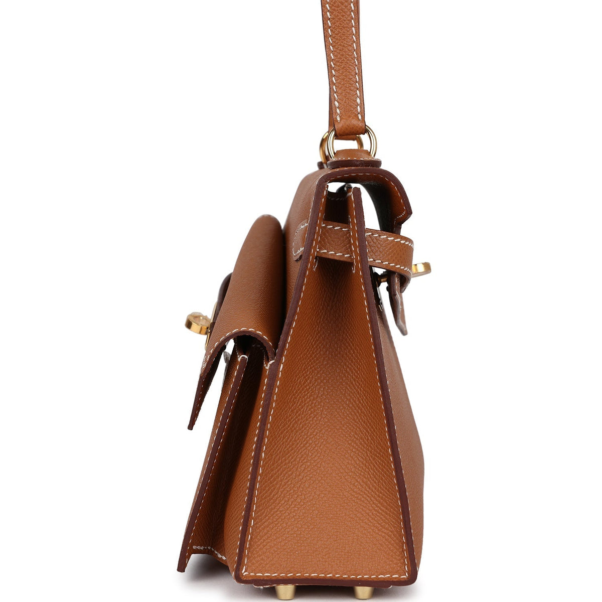 Kelly Sellier en Desordre 20 Gold Epsom Gold Hardware