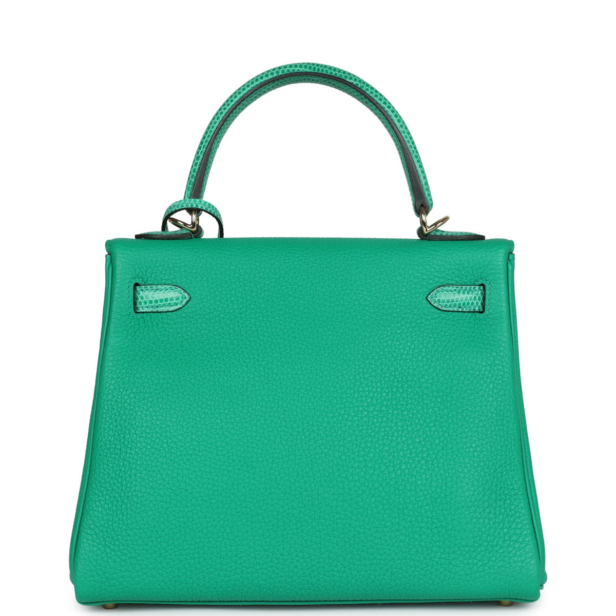 Kelly Retourne 25 Menthe Togo and Varanus Niloticus Lizard Touch Permabrass Hardware