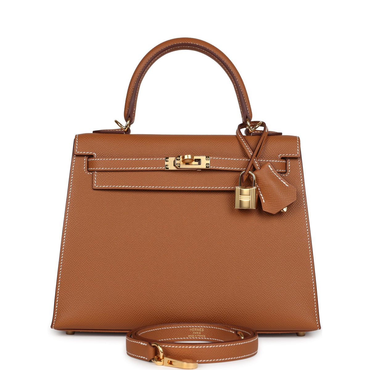 Kelly Sellier 25 Gold Epsom Gold Hardware