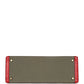 Vintage Kelly Sellier 32 Rouge Vif Ostrich and Vert Olive Officier Canvas Gold Hardware