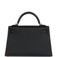 Kelly Sellier 20 Black Epsom Gold Hardware