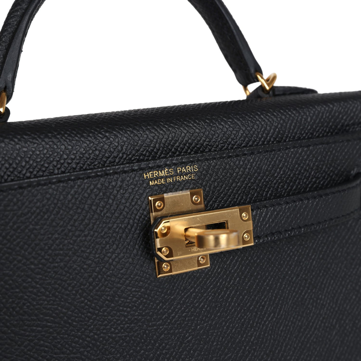 Kelly Sellier 20 Black Epsom Gold Hardware