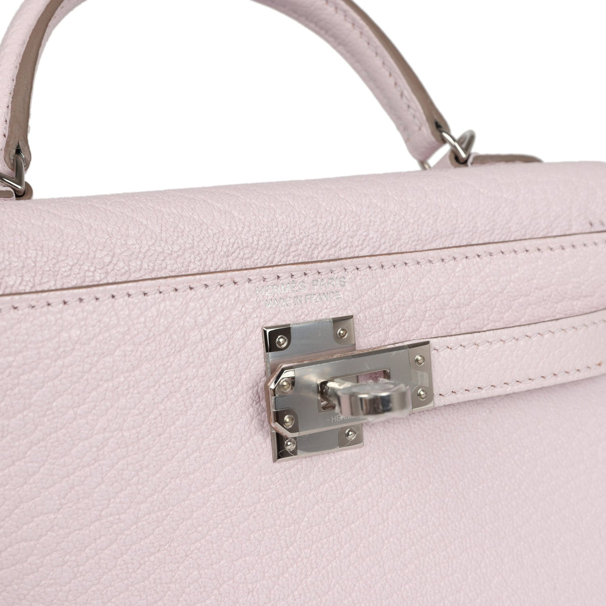 Kelly Sellier 20 Mauve Pale Chevre Palladium Hardware