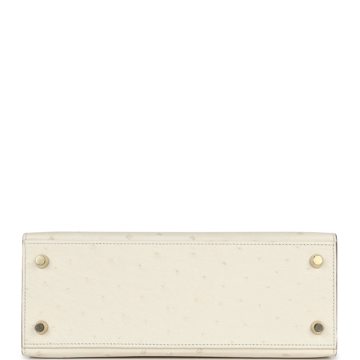Special Order (HSS) Kelly Sellier 25 Beton Ostrich Verso Brushed Gold Hardware
