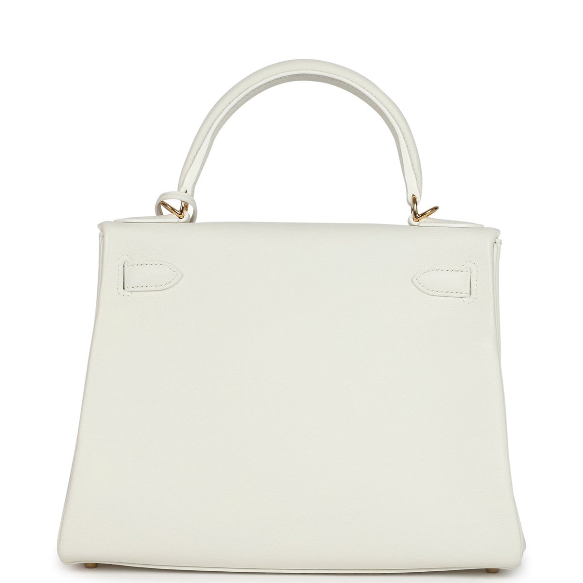 Hermes Kelly Retourne 28 White Evercolor Gold Hardware