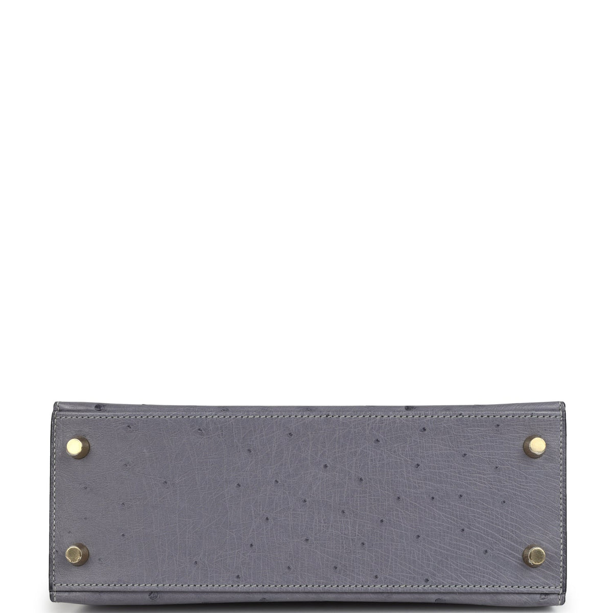 Special Order (HSS) Kelly Sellier 25 Gris Agate and Bleu Iris Ostrich Brushed Gold Hardware