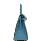 Kelly Sellier 28 Blue Jean Epsom Gold Hardware