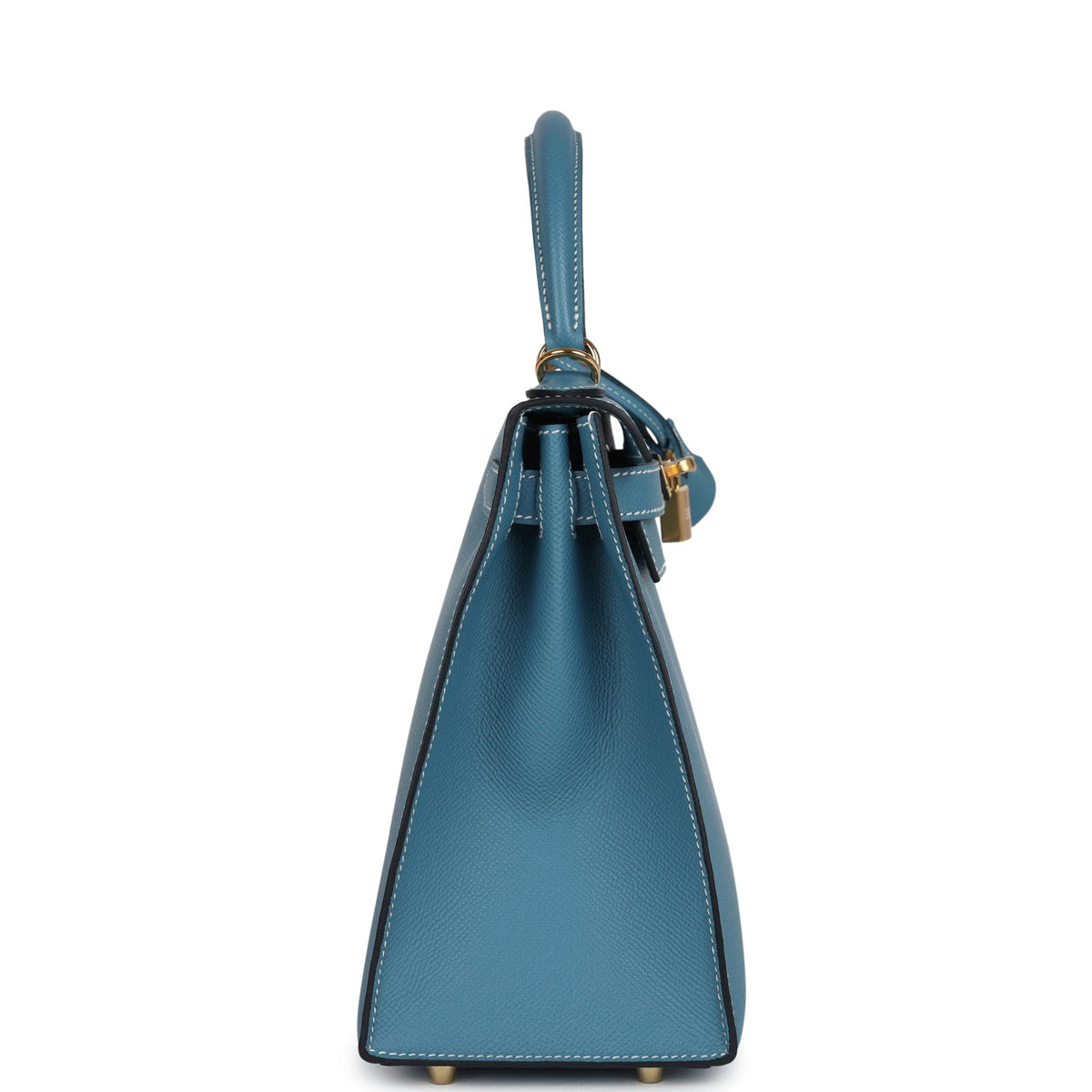 Kelly Sellier 28 Blue Jean Epsom Gold Hardware
