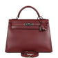 Vintage Kelly Sellier 32 Rouge H Box Palladium Hardware