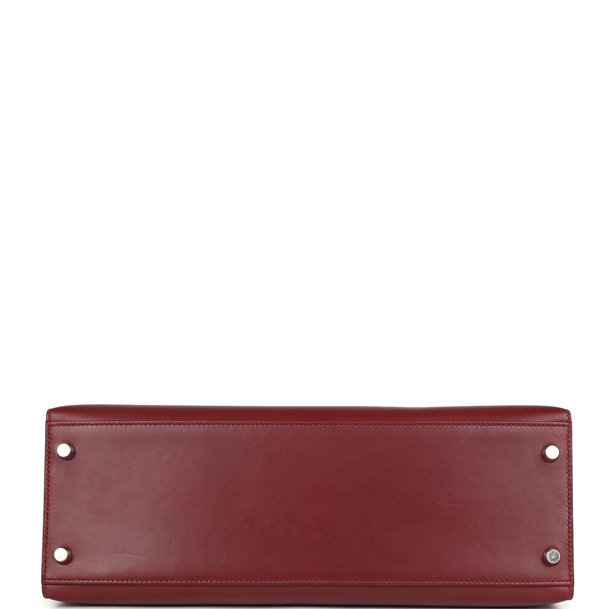 Vintage Kelly Sellier 32 Rouge H Box Palladium Hardware