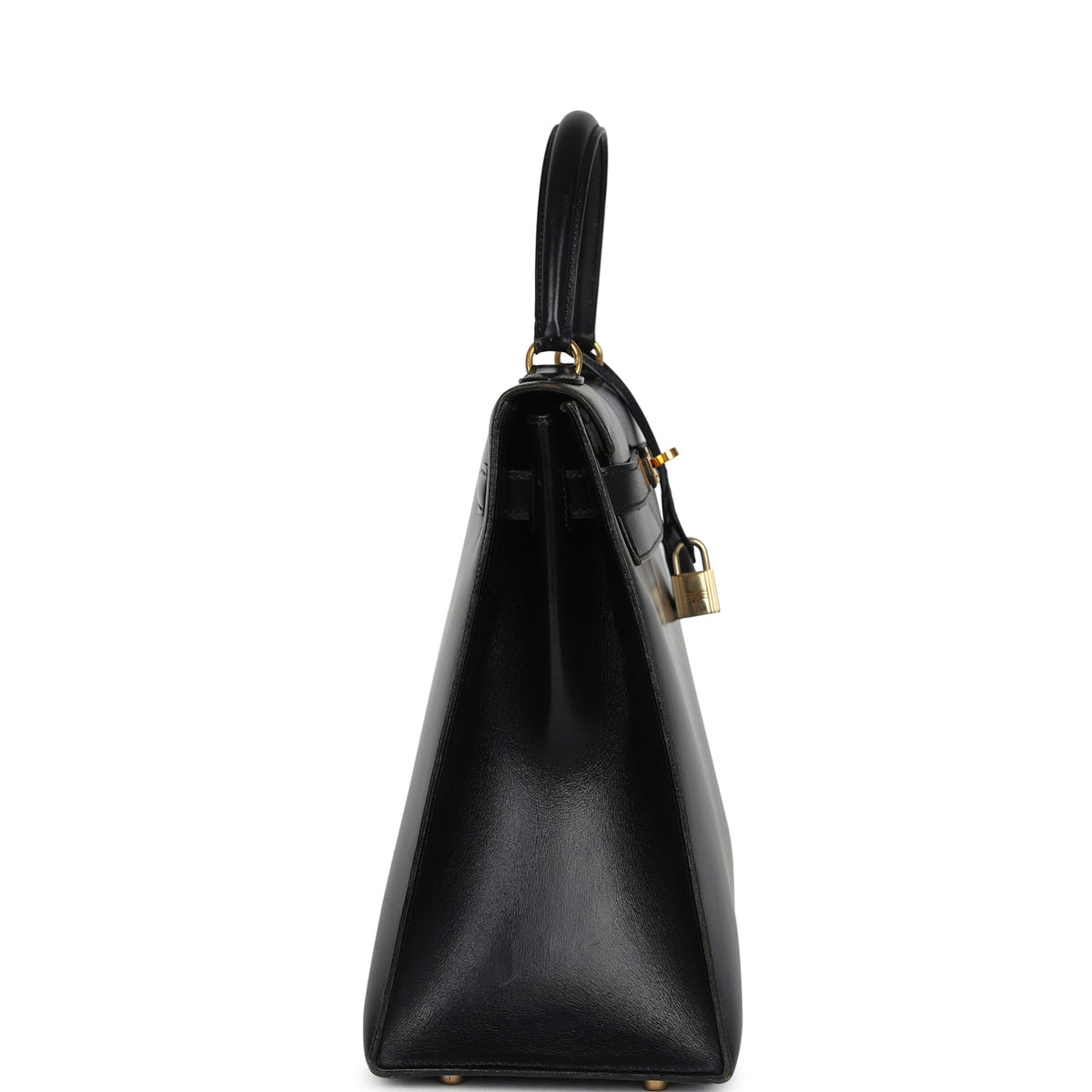 Vintage Kelly Sellier 35 Black Box Gold Hardware