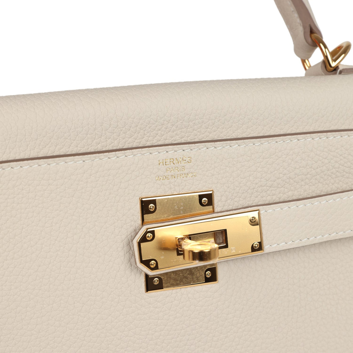 حقيبة كيلي ريتورن 28 من جلد توغو مع إكسسوارات ذهب