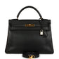 Vintage Kelly Retourne 32 Black Ardennes Gold Hardware
