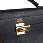 Vintage Kelly Retourne 32 Black Ardennes Gold Hardware