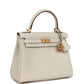 Special Order (HSS) Kelly Retourne 25 Craie Verso Togo Brushed Gold Hardware
