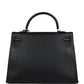 Vintage Kelly Sellier 35 Black Ardennes Gold Hardware