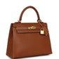 Kelly Sellier 25 Fauve Barenia Gold Hardware