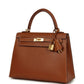 Kelly Sellier 25 Fauve Barenia Gold Hardware