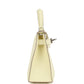Kelly Sellier 20 Jaune Milton Epsom Palladium Hardware