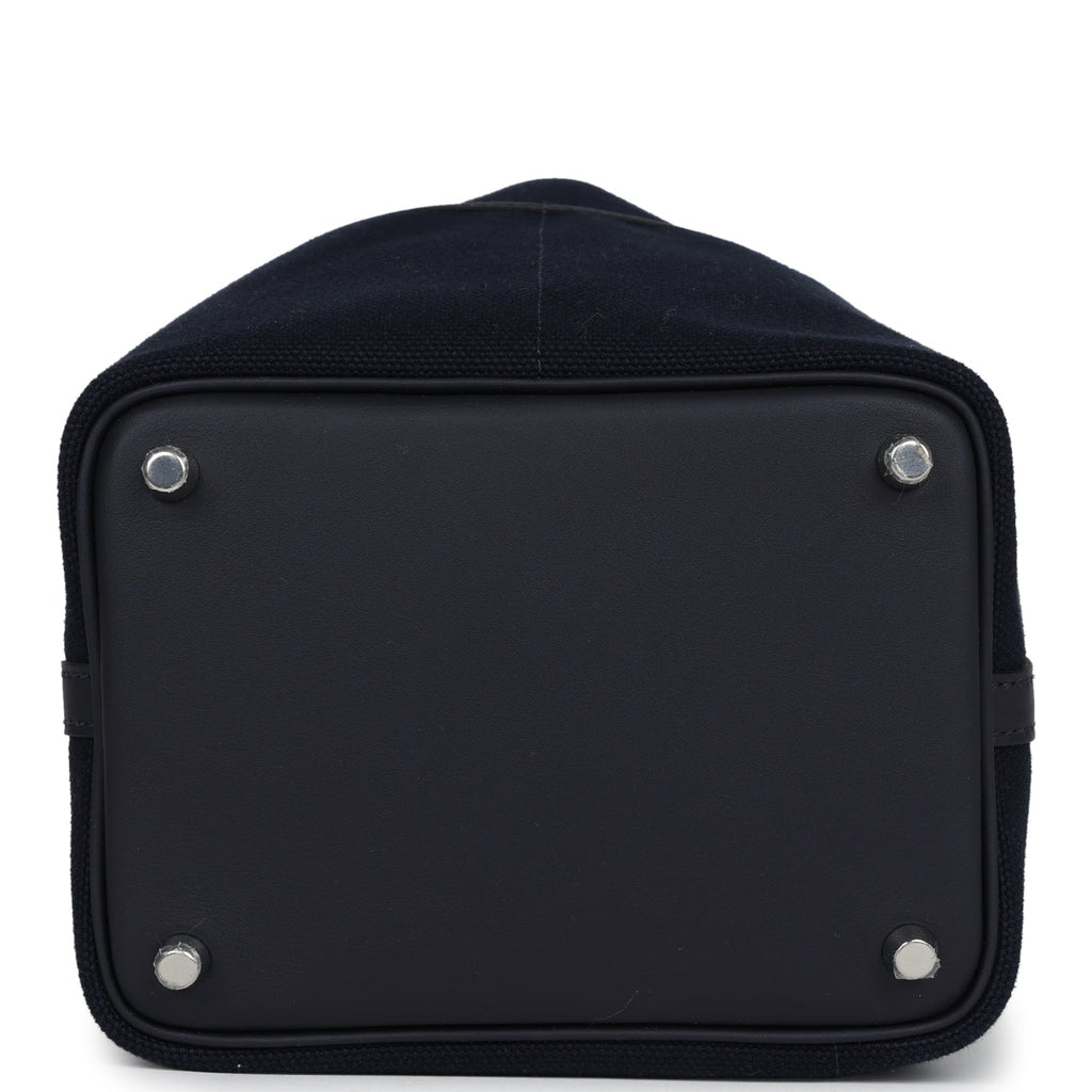 Picotin Cargo 18 Caban Swift and Black Toile Canvas Palladium Hardware
