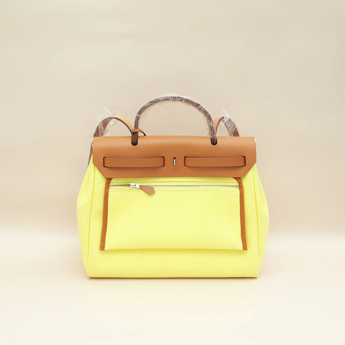 Hermes Bicolor Herbag Zip 31 Retourne Vache Hunter Toile